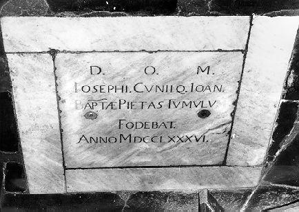 lapide - ambito ligure (sec. XVIII)