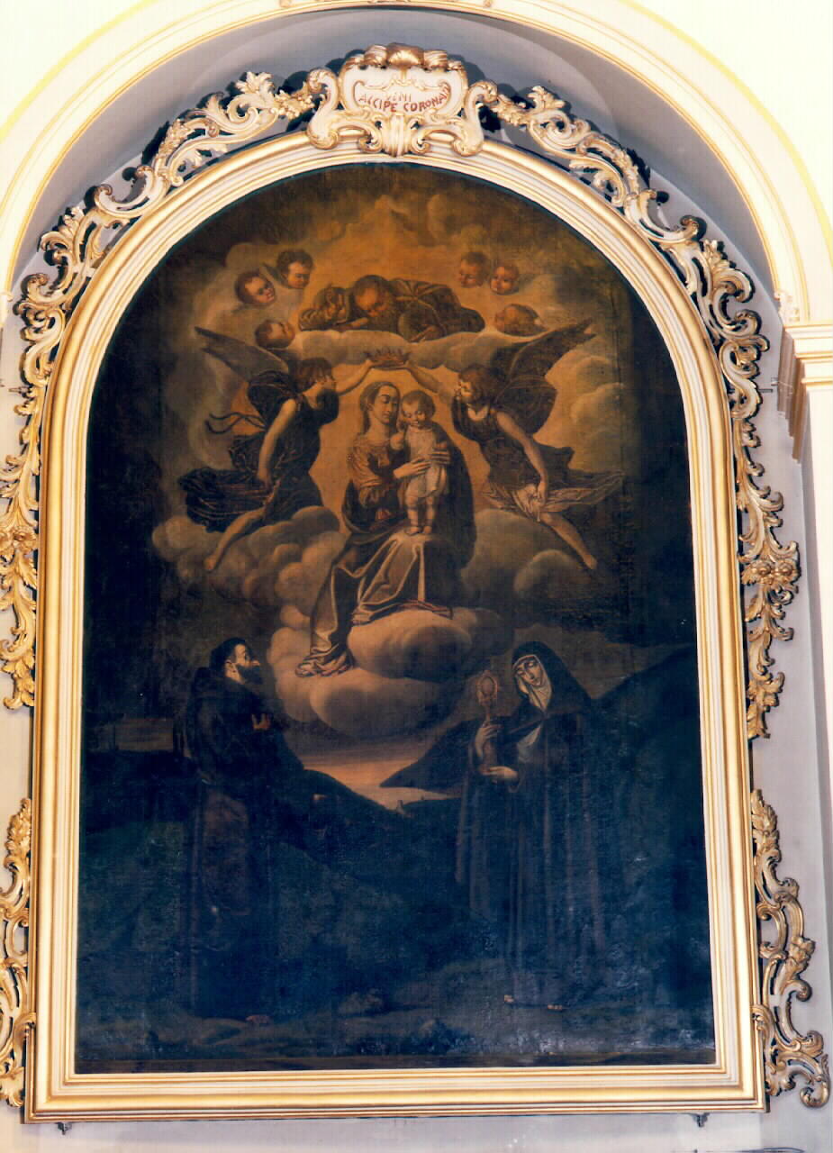 Madonna degli angeli, Madonna con Bambino incoronata da angeli (dipinto) - ambito siciliano (Seconda metà sec. XVII)