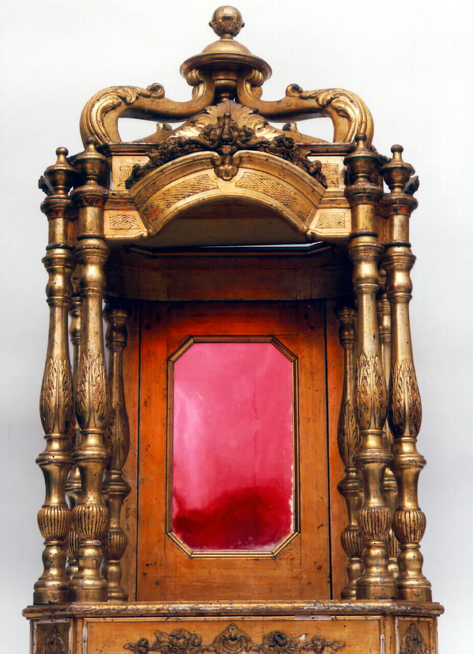 tronetto per esposizione eucaristica - produzione siciliana (Fine/inizio secc. XVIII/ XIX)