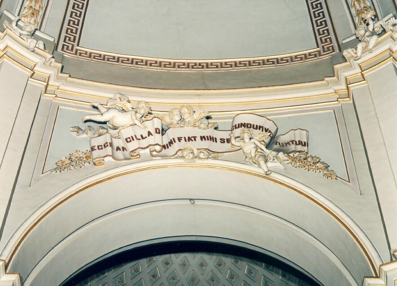 angioletti reggicartiglio (rilievo) - ambito siciliano (sec. XVIII)