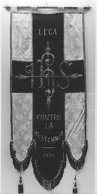 stendardo processionale - manifattura toscana (sec. XX)