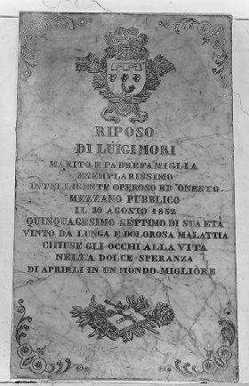 lapide tombale - ambito italiano (sec. XIX)