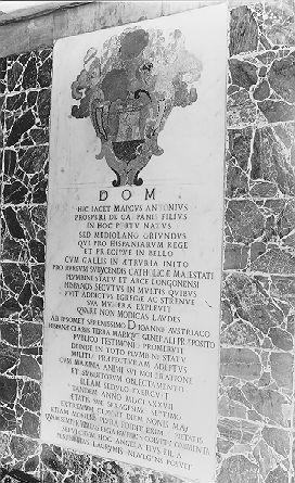 lapide - ambito italiano (sec. XVII)