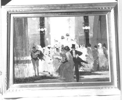 MASCHERATA (dipinto) di Natali Renato (prima metà sec. XX)