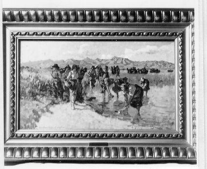 RITORNO DALLA RISAIA (dipinto) di Tommasi Angiolo (seconda metà sec. XIX)