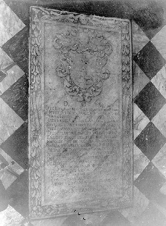 lastra tombale - ambito italiano (sec. XVII)