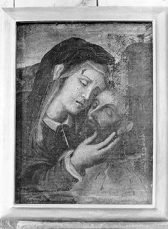 MADONNA ADDOLORATA CON CRISTO MORTO (dipinto) - ambito italiano (sec. XIX)