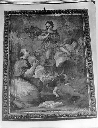 MADONNA CON BAMBINO E SAN BONAVENTURA (dipinto) - ambito italiano (sec. XVIII)