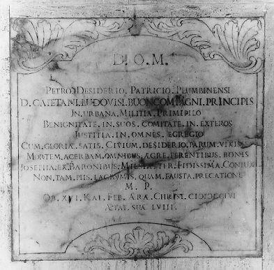 lapide tombale - ambito italiano (sec. XVIII)