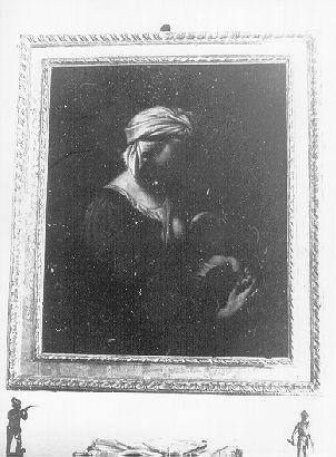 FIGURA FEMMINILE CHE ALLATTA (dipinto) - ambito italiano (sec. XVIII)