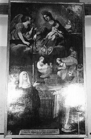 Madonna della Cintola con Santa Monica e Sant'Uldrigo (dipinto) - ambito toscano (sec. XVII)