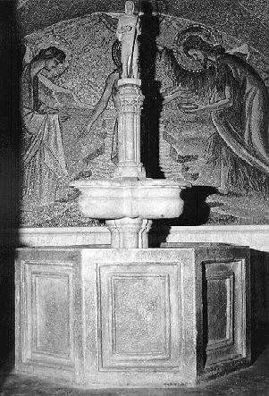 fonte battesimale - ambito italiano (sec. XIV)