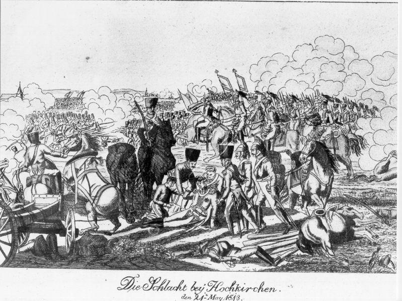 Die schlacht bey hochkirchen den 21 may 1813, scena (stampa) - ambito tedesco (prima metà sec. XIX)