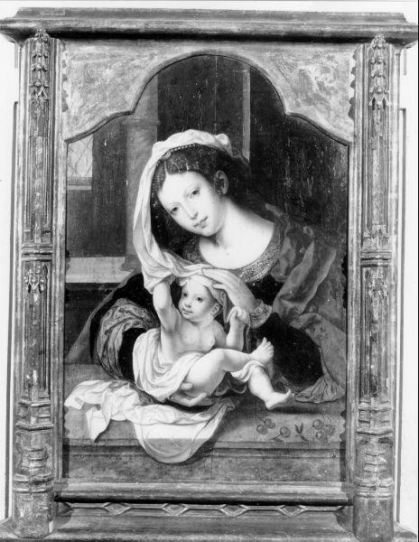 Madonna delle ciliegie, Madonna con Bambino (dipinto, opera isolata) di Gossaert Jan detto Mabuse (sec. XVI)