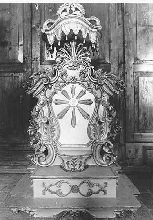 tronetto per esposizione eucaristica - bottega versiliese (fine sec. XVIII)