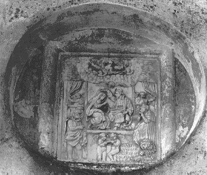 incoronazione di Maria Vergine (rilievo) - bottega italiana (sec. XVI)