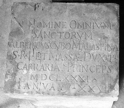 lapide - bottega toscana (sec. XVII)