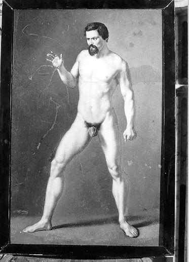 studio di nudo virile (dipinto) di Conti Giacomo (sec. XIX)