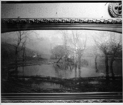 Piena d'autunno, Paesaggio (dipinto) di Cavaleri Lodovico (prima metà sec. XX)