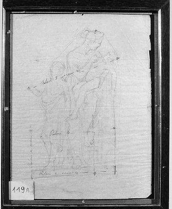 schizzo per una statua (disegno) di Bartolini Lorenzo (sec. XIX)