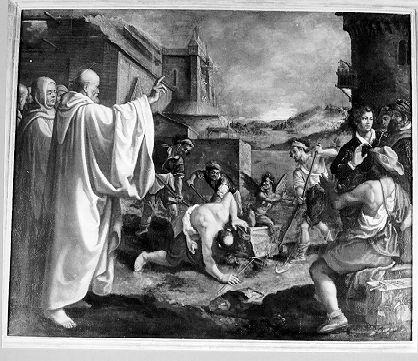 Miracolo di San Benedetto (dipinto) di Vanni Giovan Battista (primo quarto sec. XVII)