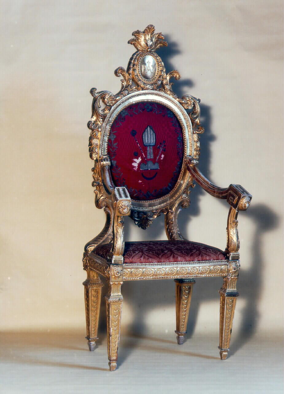 sedia del celebrante - produzione siciliana (Fine/inizio secc. XVIII/ XIX)