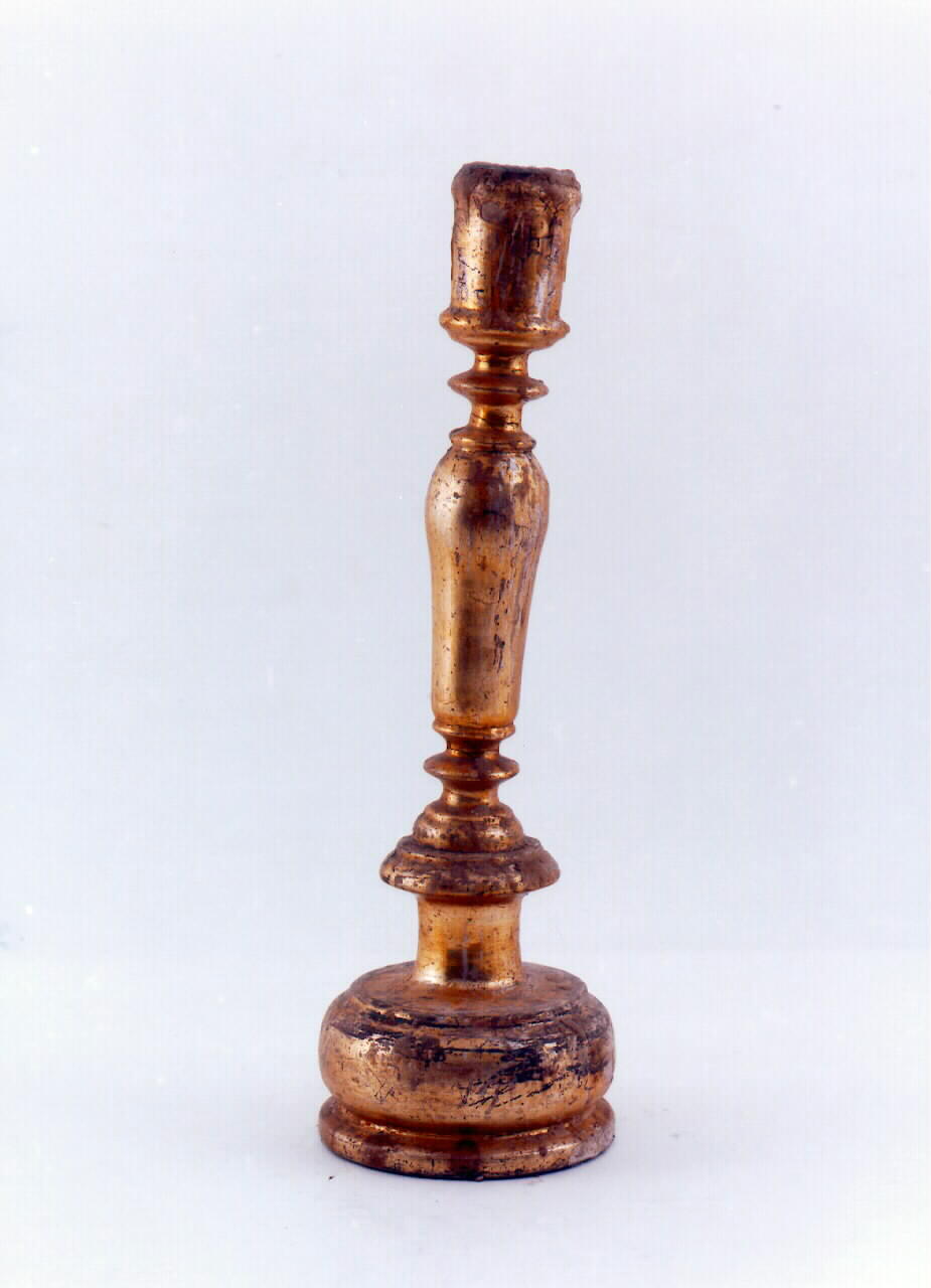 candeliere d'altare, serie - produzione siciliana (Seconda metà sec. XIX)