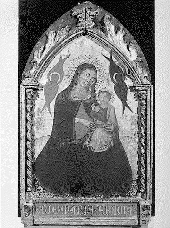 Madonna dell'Umiltà, Madonna con Bambino e due Serafini (dipinto) - ambito toscano (inizio sec. XIV)