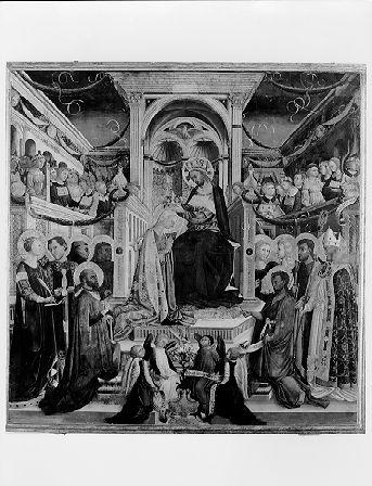 Incoronazione della Vergine fra Santi e Angeli (dipinto) di Neri di Bicci (seconda metà, seconda metà sec. XV, sec. XV)
