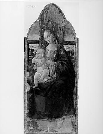 Madonna in trono col Bambino (dipinto) - ambito fiorentino (inizio, inizio sec. XVI, sec. XVI)