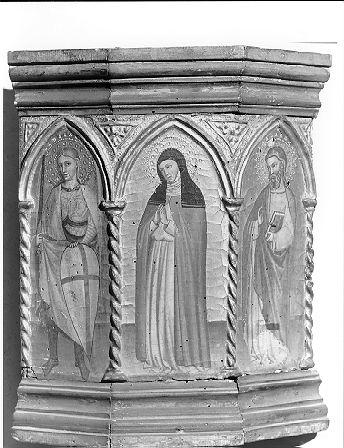 San Michele Arcangelo, la Beata Gherardesca, un Apostolo (predella) di Cecco di Pietro (sec. XIV)