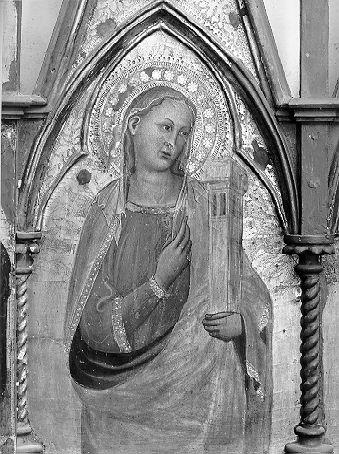 Madonna col Bambino, Crocifissione e Santi (polittico) di Cecco di Pietro (sec. XIV)