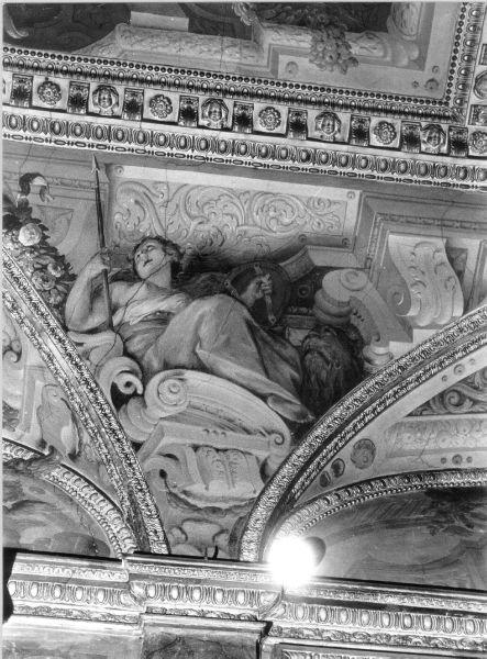 allegoria della Fortezza (dipinto, elemento d'insieme) di Scorzini Pietro (sec. XVIII)