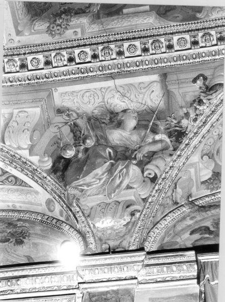 allegoria della Giustizia (dipinto, elemento d'insieme) di Scorzini Pietro (sec. XVIII)
