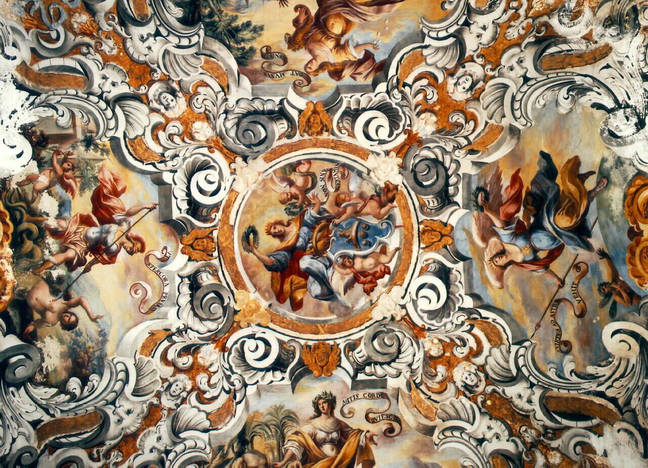 DECORAZIONE PITTORICA - ambito siciliano (Seconda metà sec. XVIII)