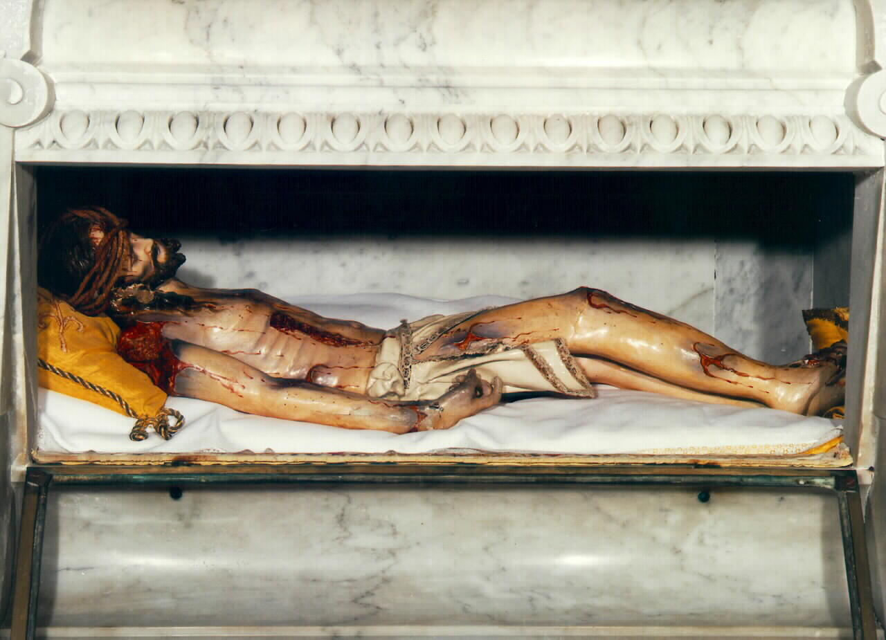 Cristo morto (statua) - ambito siciliano (Seconda metà sec. XIX)