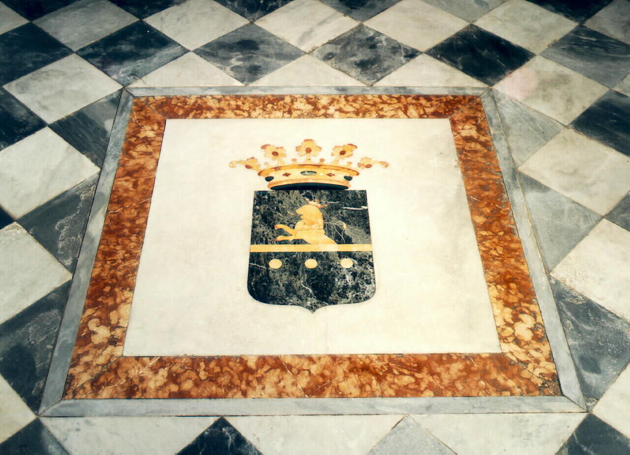 stemma gentilizio Naselli (decorazione a intarsio) - ambito siciliano (Seconda metà sec. XIX)