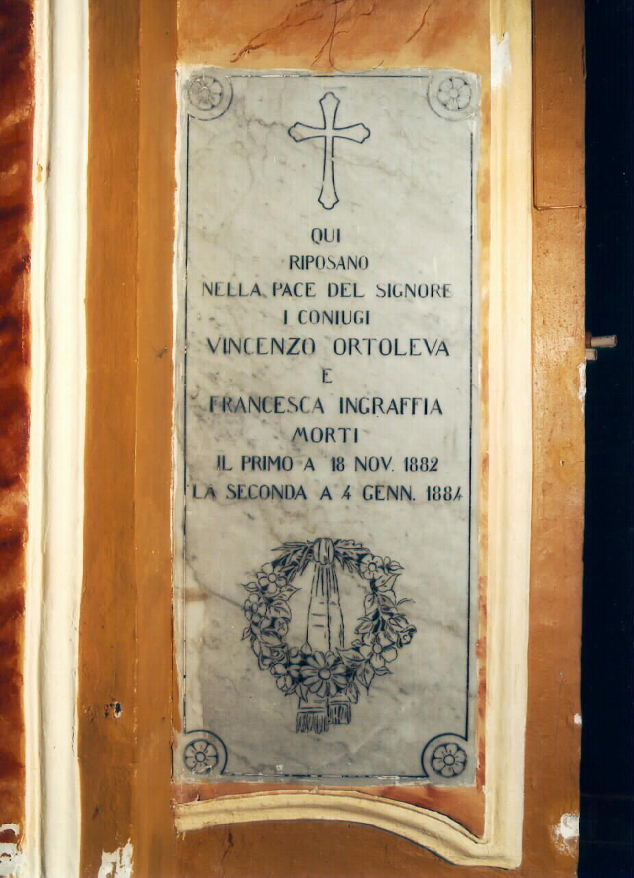 lapide - sepolcrale - ambito siciliano (sec. XIX)