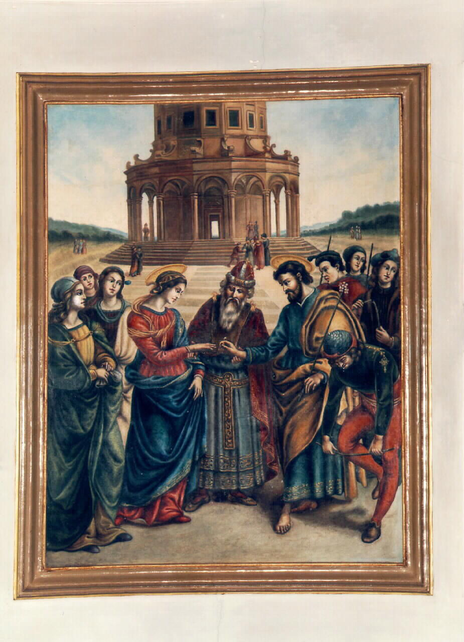 sposalizio di Maria Vergine (dipinto murale) - ambito siciliano (Seconda metà sec. XIX)