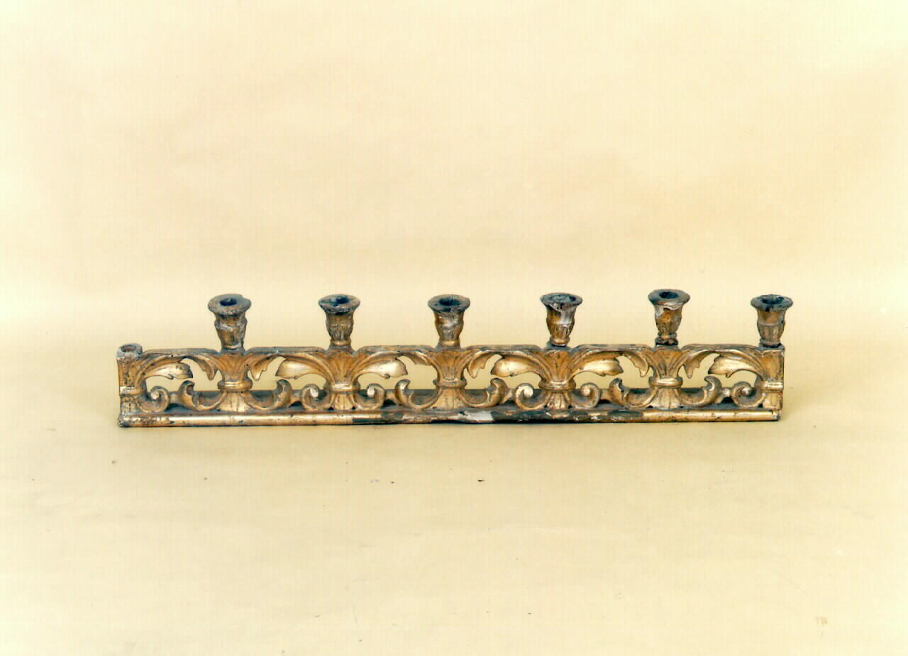 barra di candelieri - produzione siciliana (Seconda metà sec. XIX)