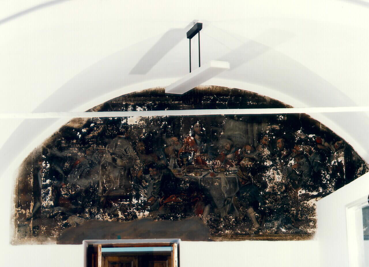 ultima cena (dipinto murale) - ambito siciliano (Fine/inizio secc. XVII/ XVIII)