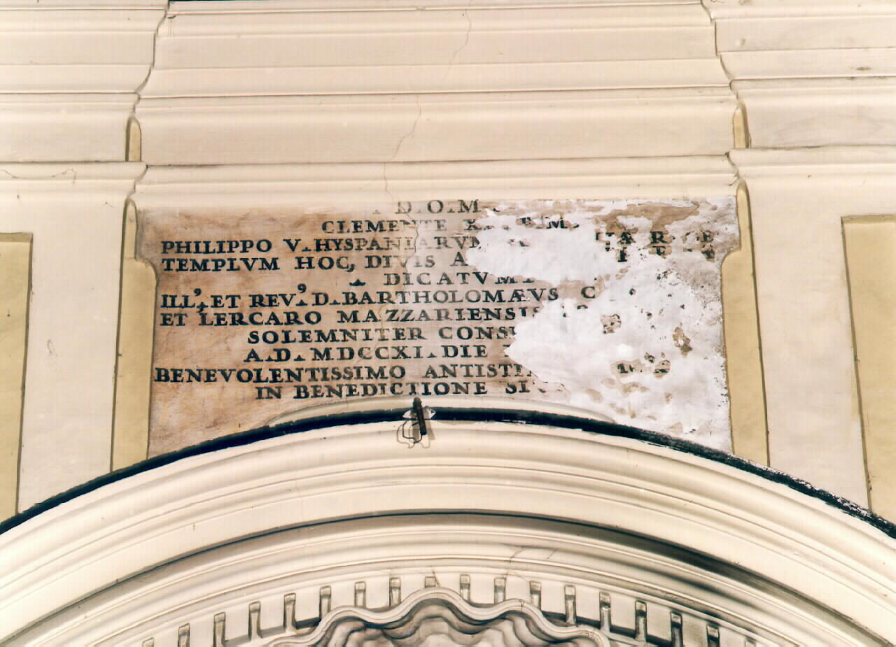 lapide - documentaria - ambito siciliano (sec. XVIII)