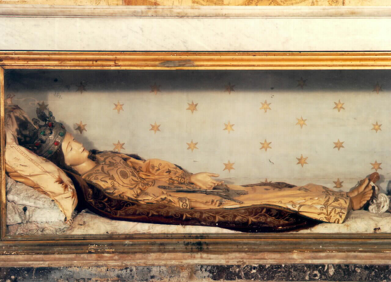 dormizione della Madonna (statua vestita) - ambito siciliano (sec. XIX)