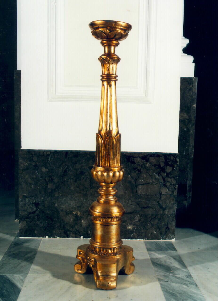 candelabro d'altare, serie - produzione siciliana (Seconda metà sec. XIX)