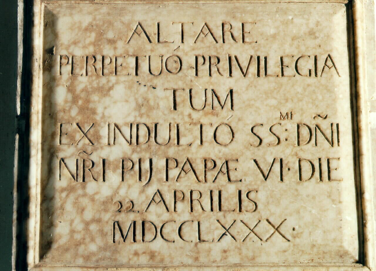 lapide - documentaria - ambito siciliano (sec. XVIII)