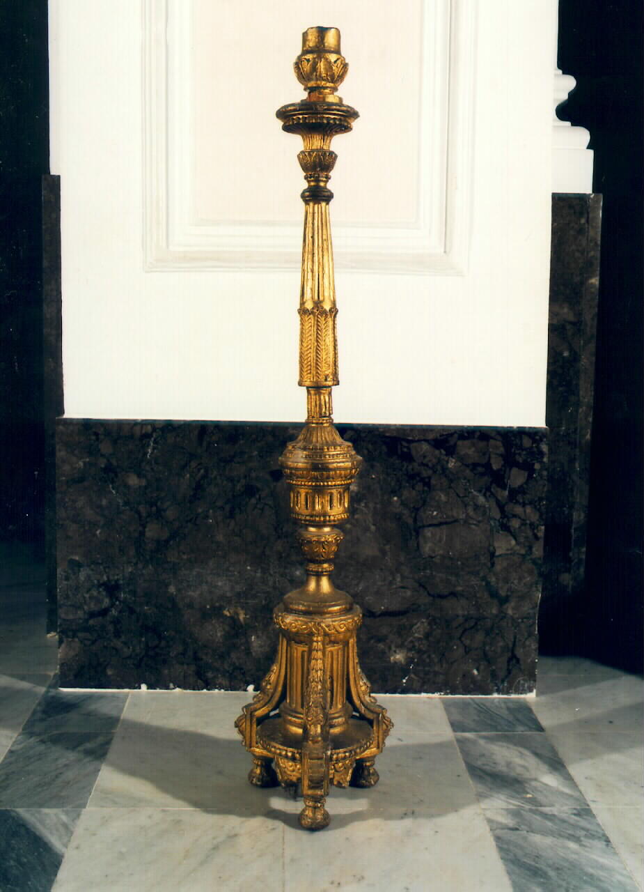 candelabro d'altare, serie - produzione siciliana (Prima metà sec. XIX)