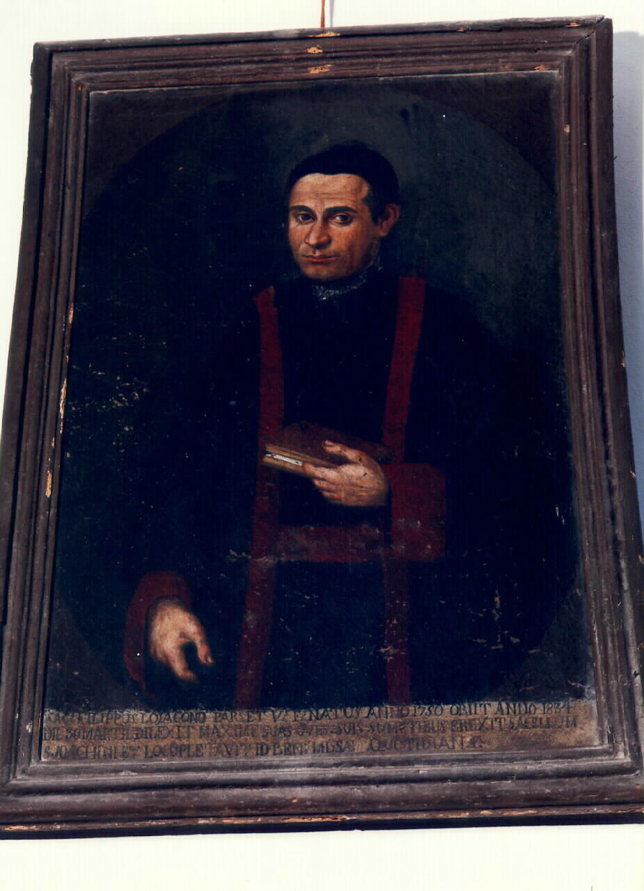 ritratto del sacerdote Filippo Lojacono (dipinto) - ambito siciliano (sec. XIX)