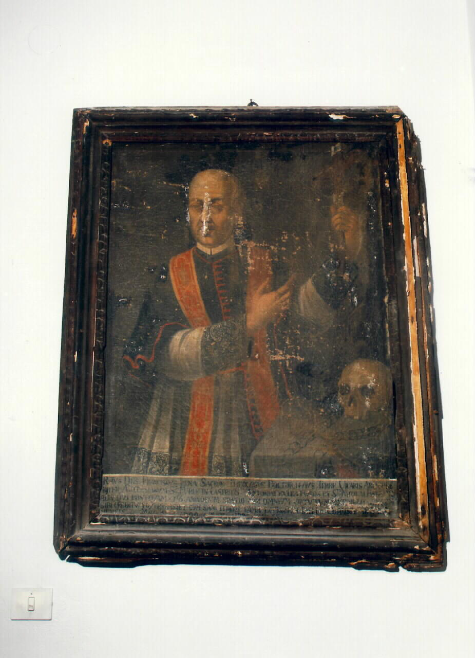 ritratto del sacerdote Francesco Lena (dipinto) - ambito siciliano (sec. XVIII)