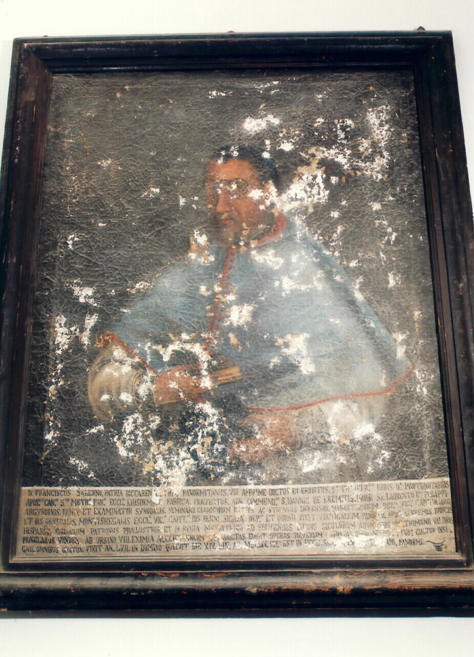 ritratto del sacerdote Francesco Salerno (dipinto) - ambito siciliano (sec. XVII)