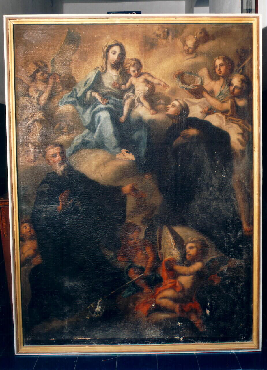 Madonna con Bambino tra santi (dipinto) - ambito siciliano (Prima metà sec. XVIII)